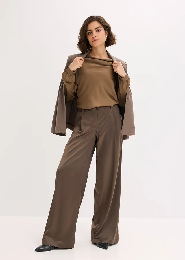 Pantalon de tailleur satiné • olive • product-page.page-title-suffix