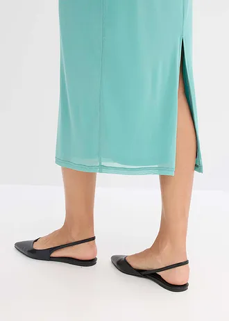 Robe longue au décolleté plongeant • turquoise clair • Boutique bonprix