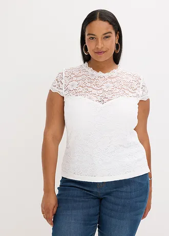 Halenka v krojovém stylu, barva: bílá