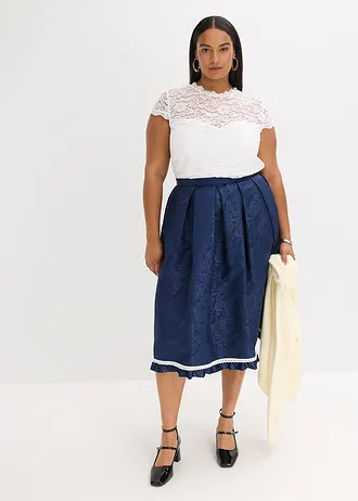 Halenka v krojovém stylu, barva: bílá