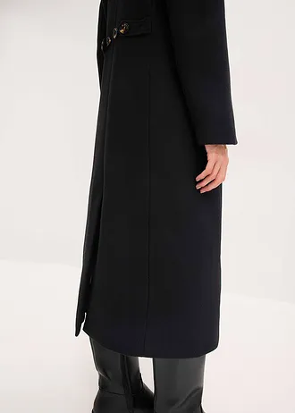 Kabát z umělé vlny v maxi délce • černá • bonprix obchod