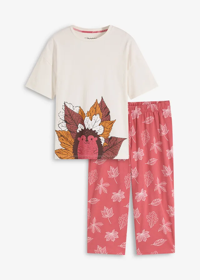 Pijama capri 100% din bumbac organic