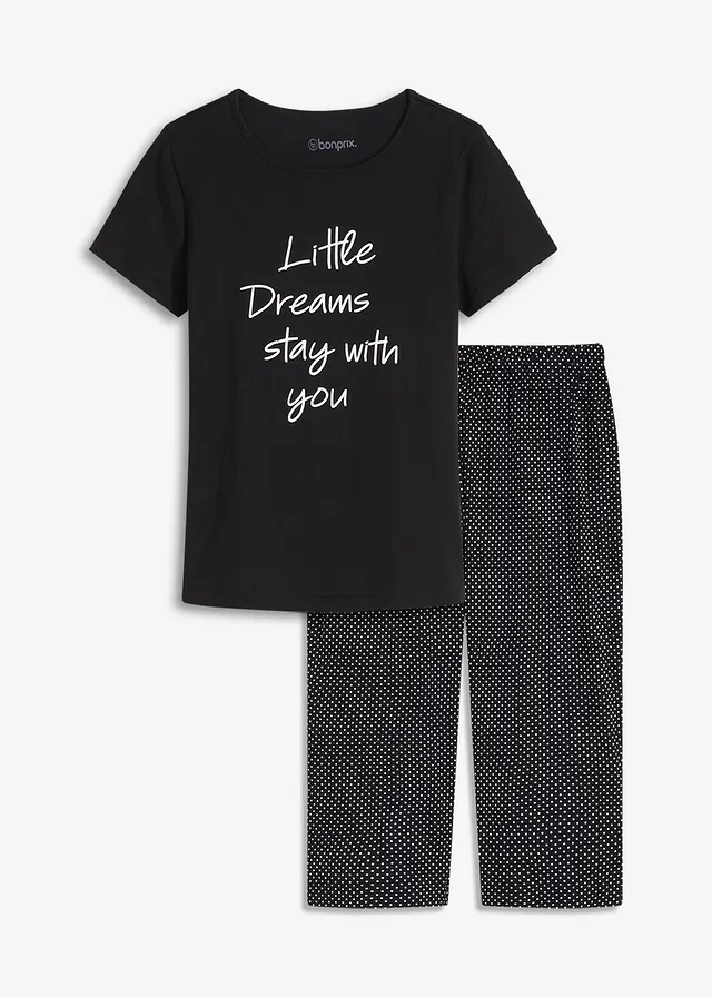 Pijama capri 100% din bumbac organic