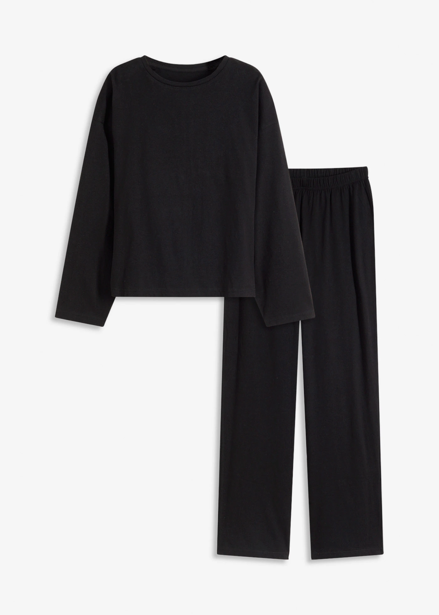 Volnočasová domácí souprava z měkké bavlny, oversize • černá • bonprix obchod