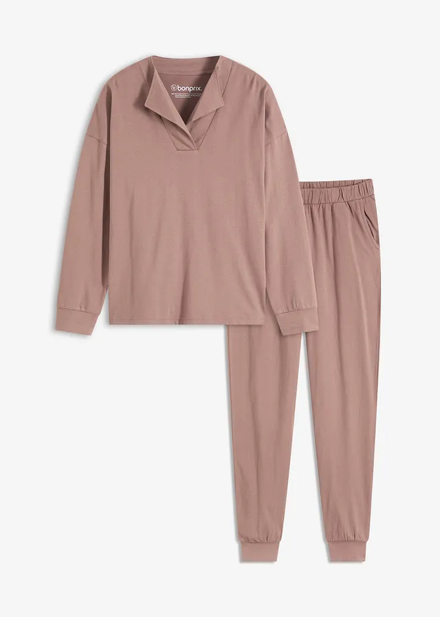 Costum de casă casual oversize, din bumbac moale