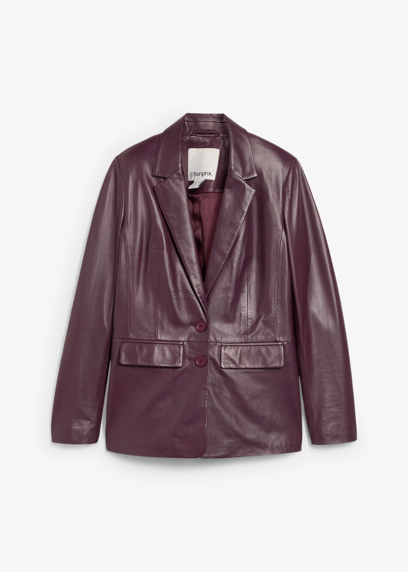 Blazer van lamsnappa • wijnrood • bonprix online shop