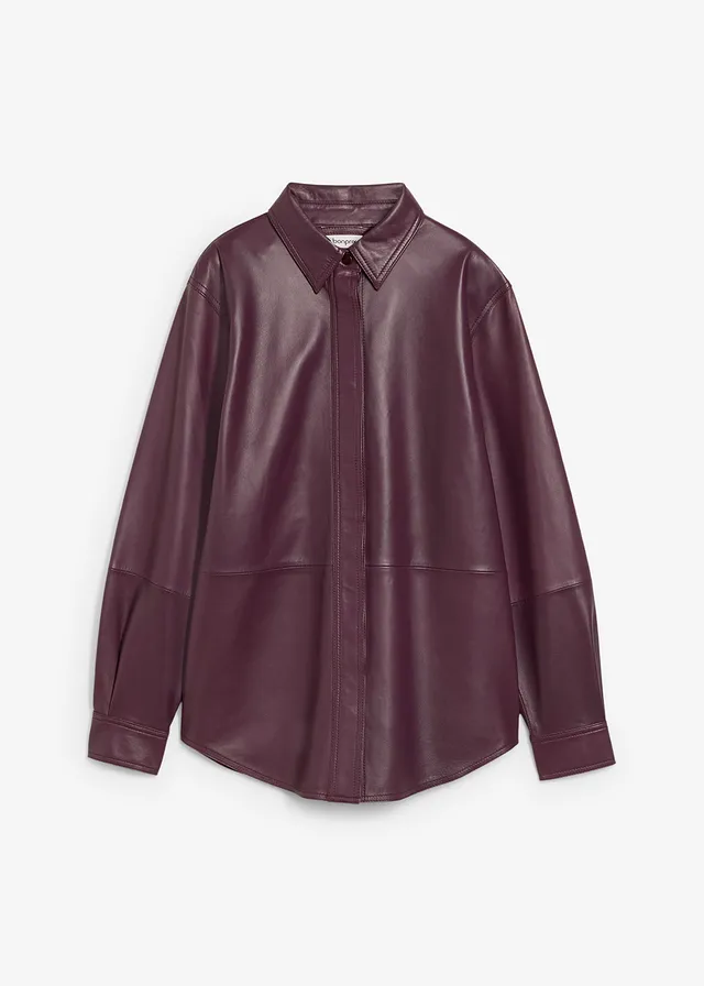 Kožená košeľa z jahňacej kože nappa