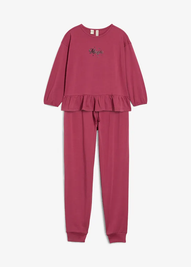 Bluză și pantaloni de jogging cu bumbac organic (set/2piese)