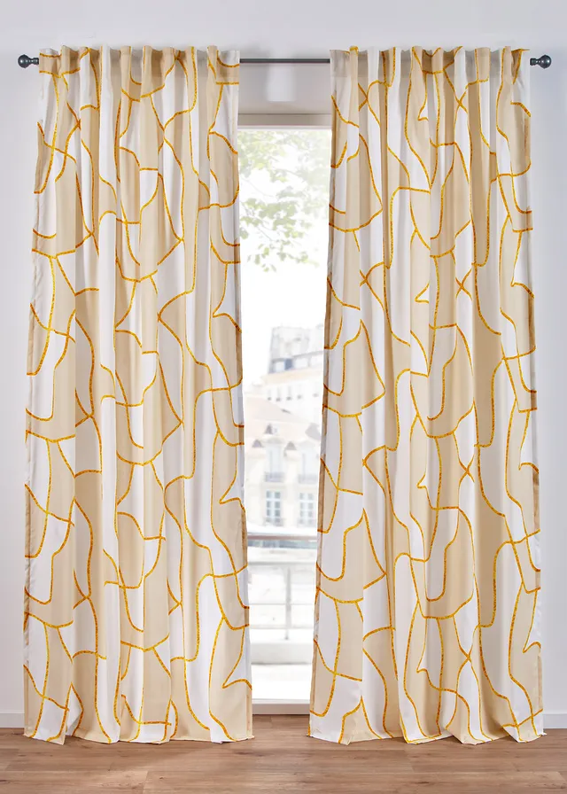 Záclona s grafickým dizajnom (1 ks v balení)