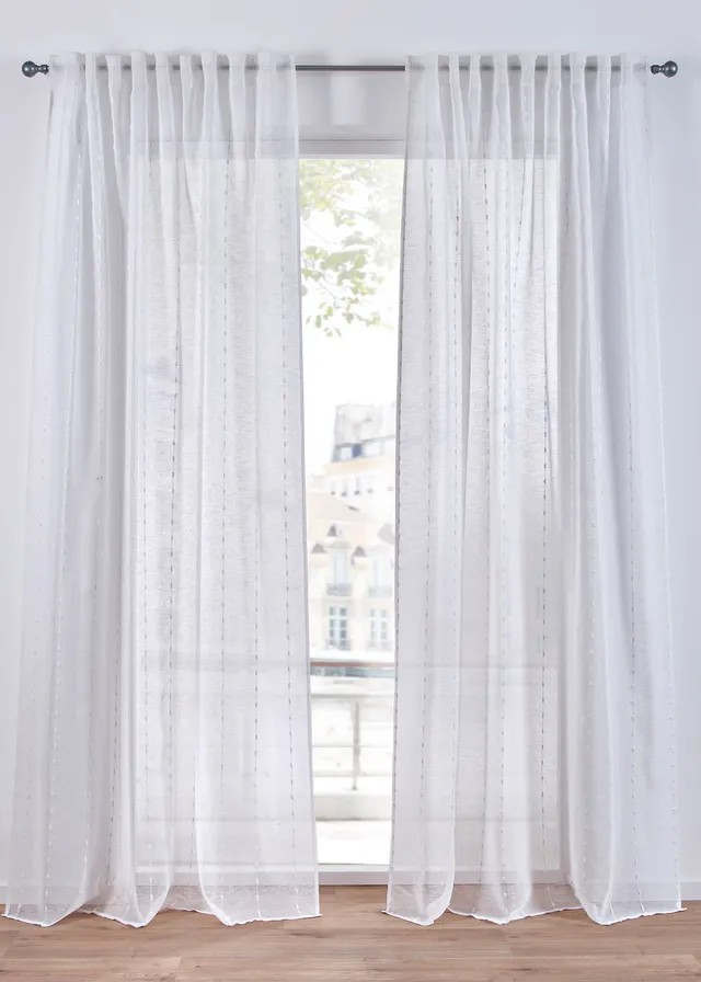 Draperie cu dungi țesute (set/e buc.)