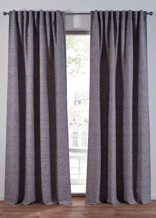 Draperie opacă cu textură melanj (1 buc.)