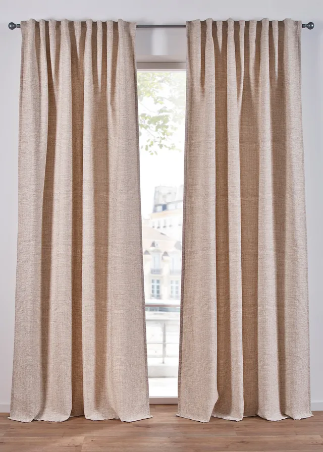 Draperie opacă cu textură melanj (1 buc.)