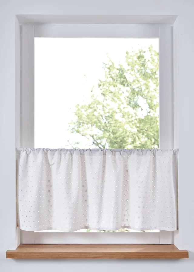 Perdea scurtă din bumbac organic