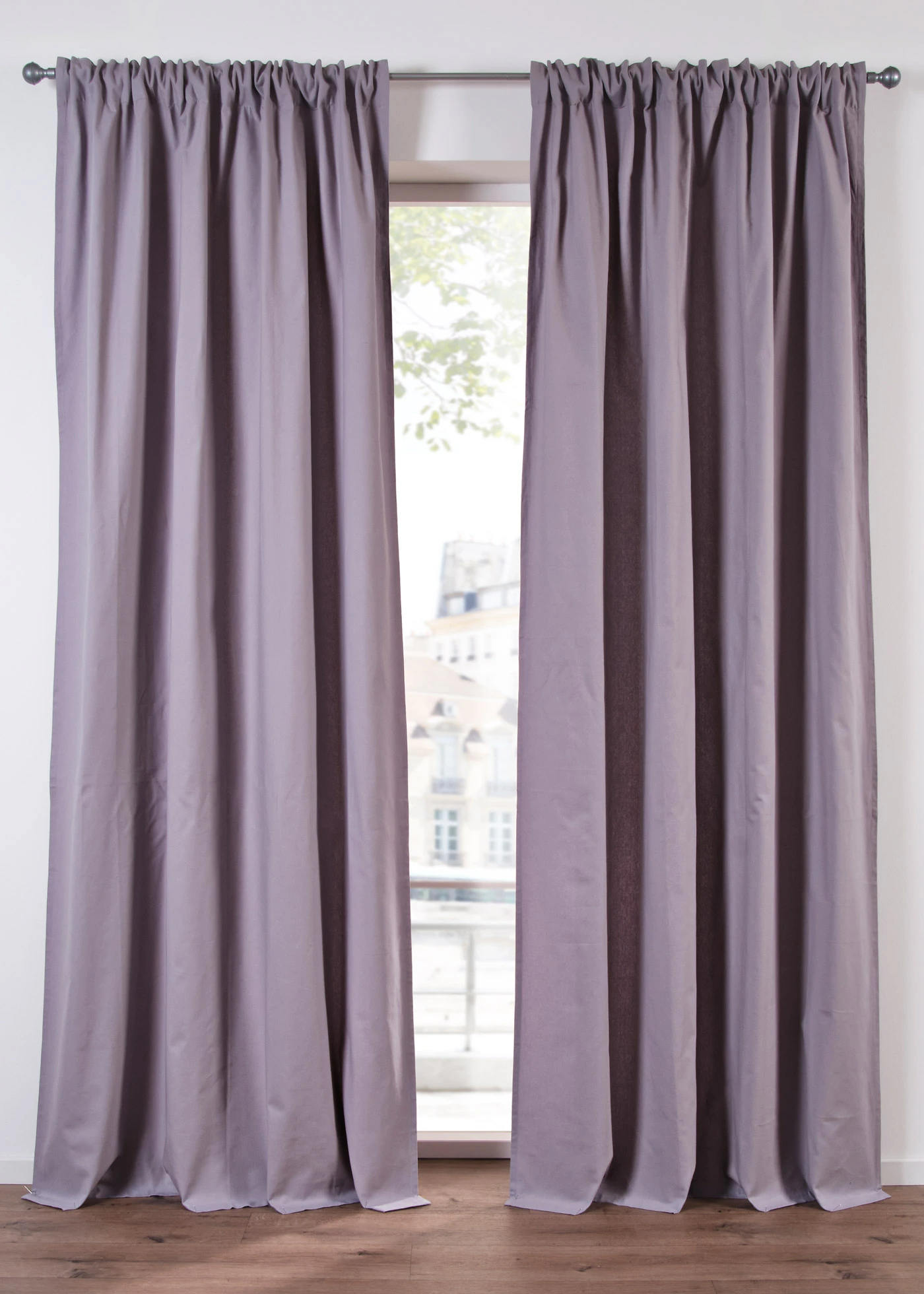 Zasłona z bawełny organicznej, w normalnej i bardzo długiej długości (1 szt.) • srebrno-szary • sklep bonprix