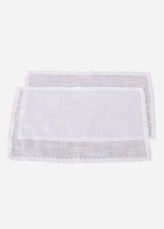 Prostírání s ozdobným sámkem (2 ks v balení) • bílá • bonprix obchod