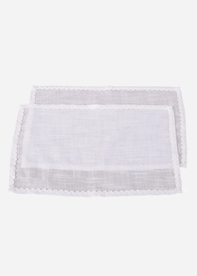 Prostírání s ozdobným sámkem (2 ks v balení) • bílá • bonprix obchod