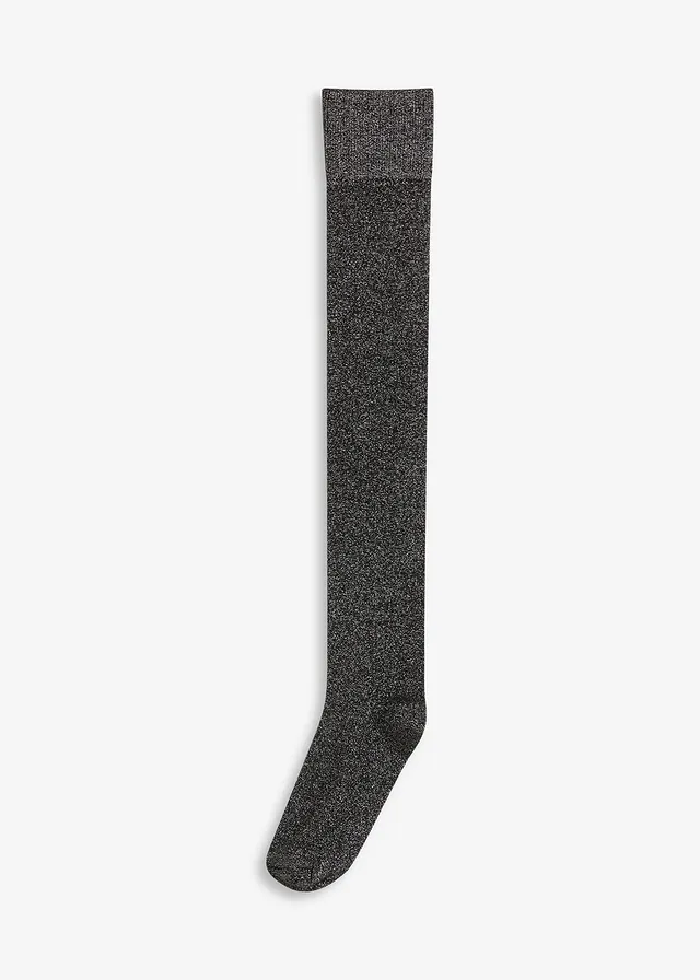 Ciorapi overknee cu Lurex și bumbac organic
