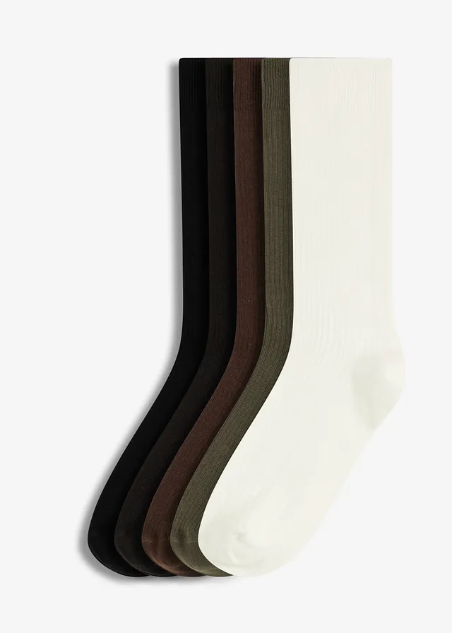 Ponožky s vrúbkovanou štruktúrou a bio bavlnou (5 ks)