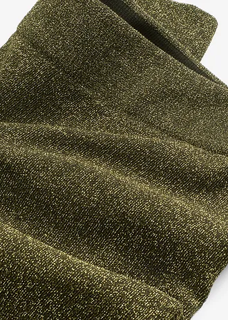 Termo punčochové legíny ze třpytivé příze • černo-zlatá • bonprix obchod