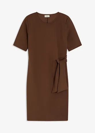 Jersey jurk, Kleur: bruin