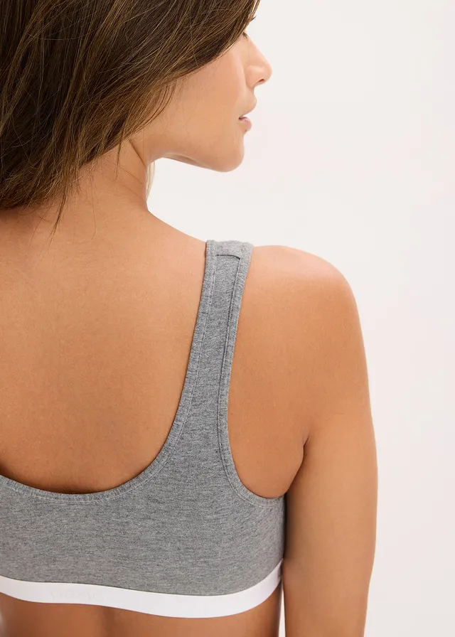 Brassière en coton extensible • gris chiné • product-page.page-title-suffix