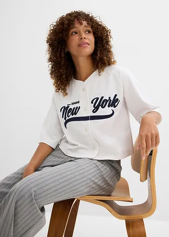 Oversize mikina z měkké bavlněné směsi • bílo-tmavě modrá • bonprix obchod