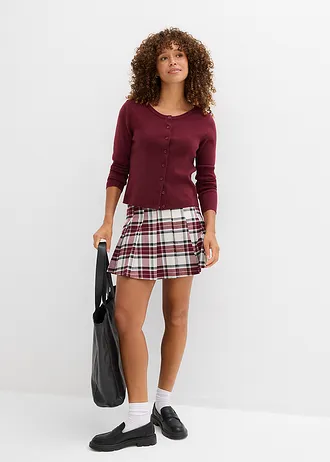 Krátký kabátek z jemné pleteniny, barva: javorově červená