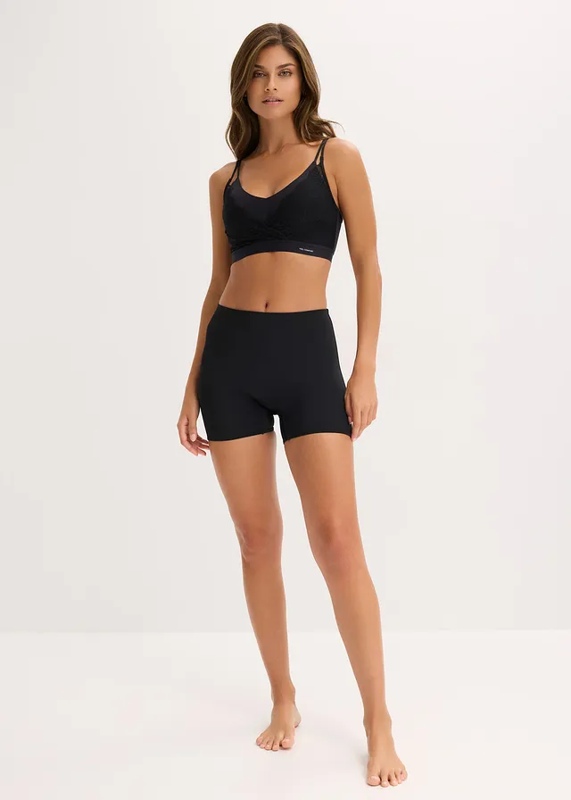Gewatteerde Feel Comfort Seamless bralette, Kleur: zwart