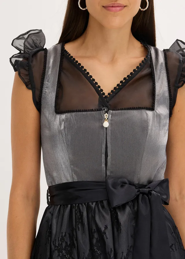 Dirndl met fluweel in midi lengte (2-dlg. set) • zwart • product-page.page-title-suffix