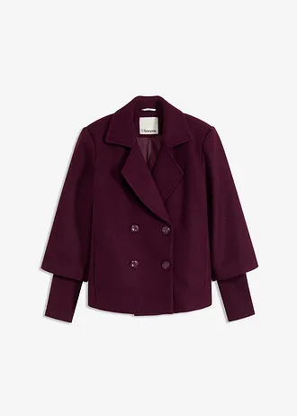 Peacoat met gebreide mouwen