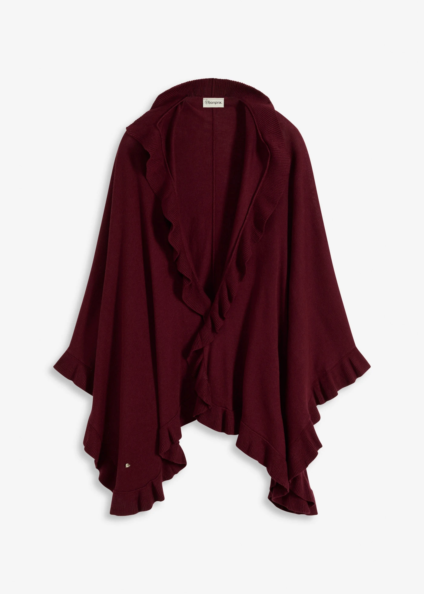 Pončo s podílem kašmíru • javorově červená • bonprix obchod