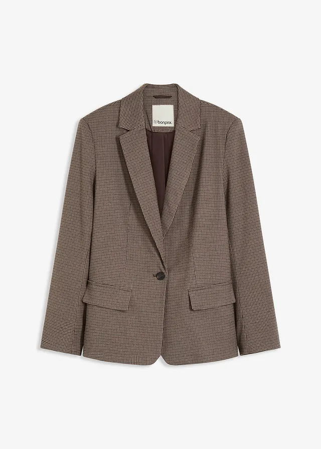 Blazer à carreaux • taupe-marron foncé carreaux • Boutique bonprix