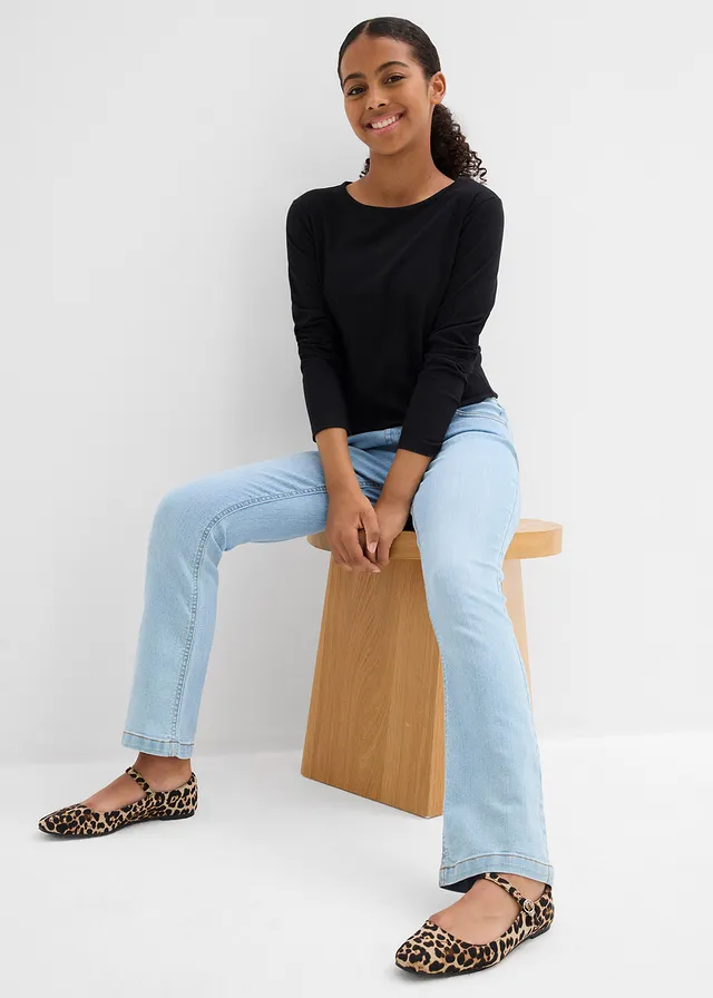 Instapjeans (set van 2), mid waist • donkerblauw denim+lichtblauw denim • product-page.page-title-suffix