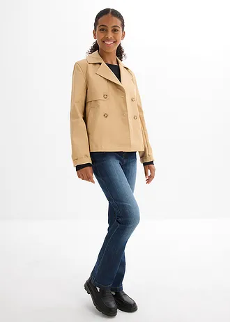 Trenčkotový kabátek • bílá káva • bonprix obchod