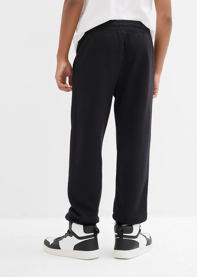 Joggingbroek van een zachte katoenmix (set van 2), Kleur: zwart+blauwgroen