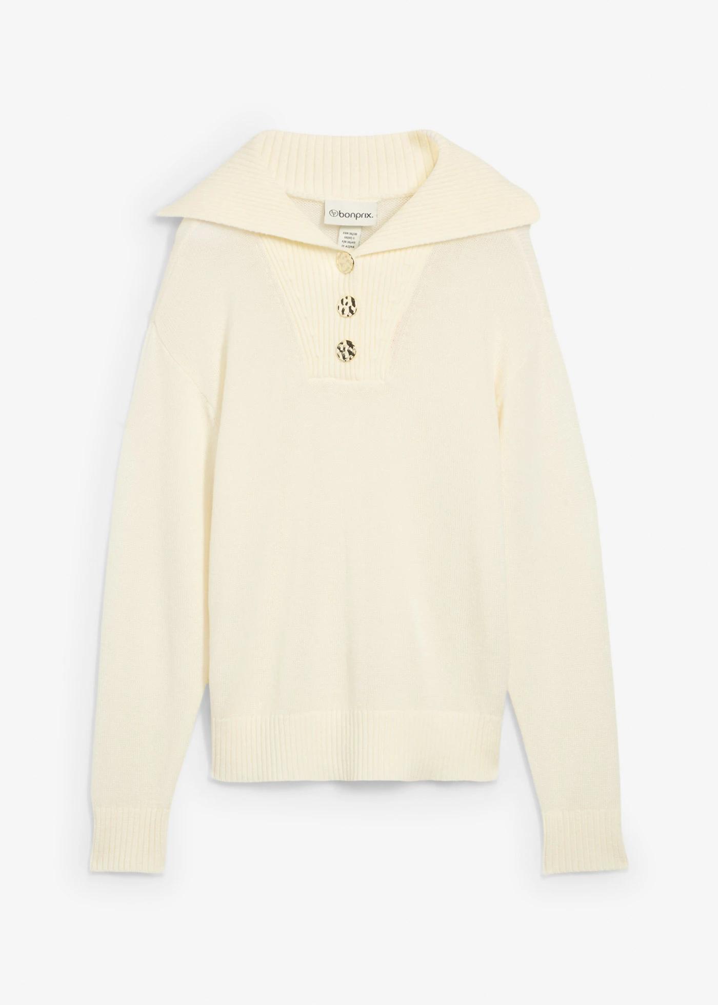 Oversize svetr z merino vlny • přírodní bílá • bonprix obchod