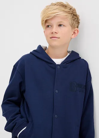 College sweatvest van puur biologisch katoen • donkerblauw • bonprix online shop