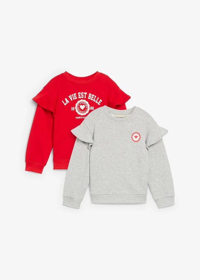 Bluză casual din amestec moale de bumbac organic (set/2 buc.)