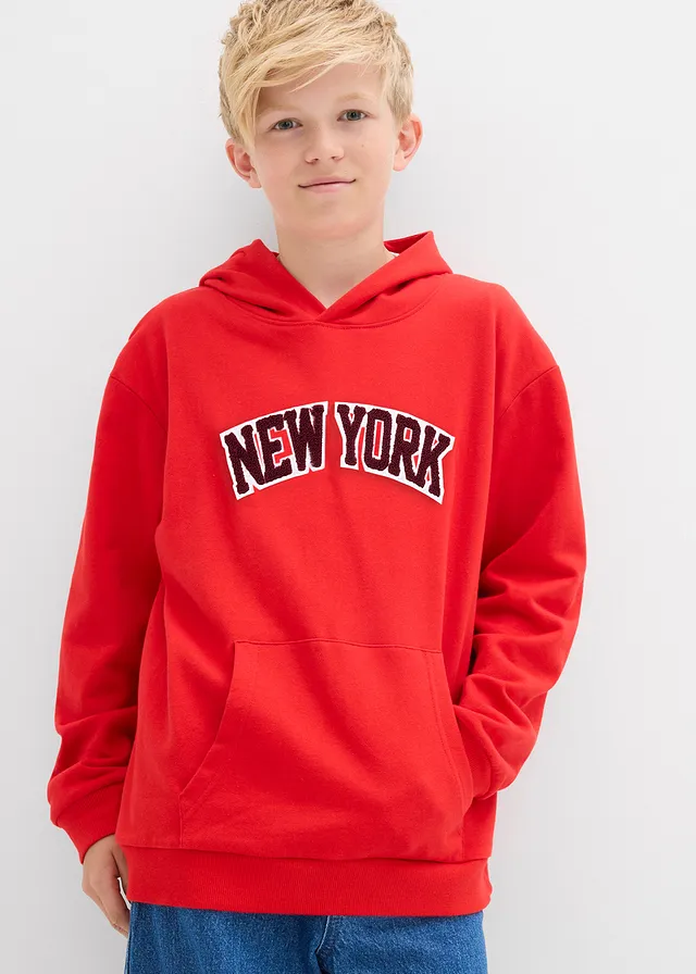 Sweat à capuche 100% coton, Couleur: fraise