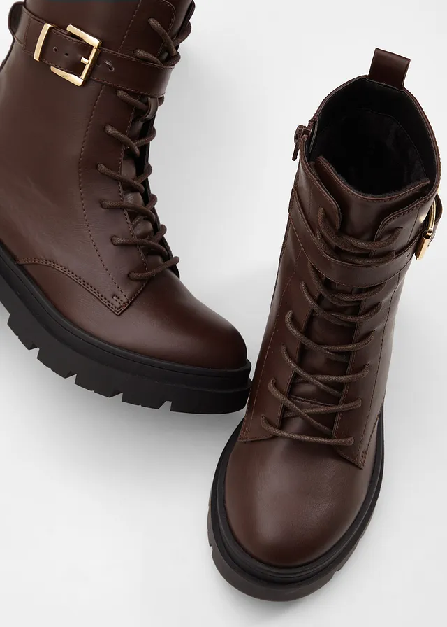 Veterboots met gesp • donkerbruin • product-page.page-title-suffix