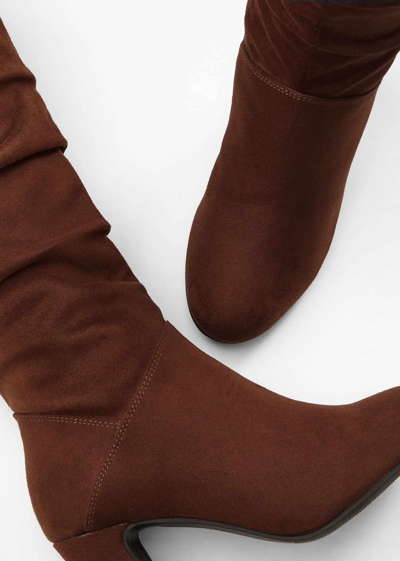 Laarzen met plooitjes • koffiebruin • bonprix online shop