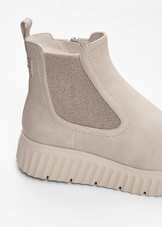 Bottines Chelsea Tamaris, Couleur: gris clair