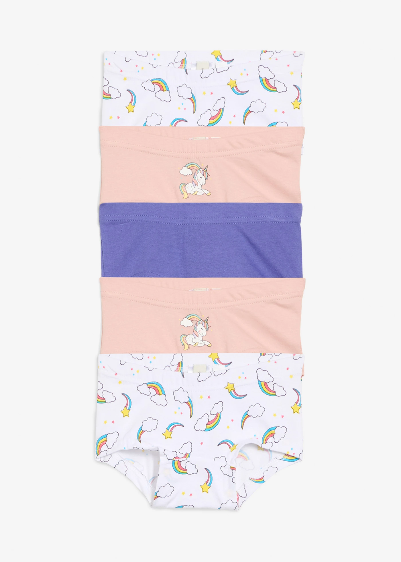 Boxerky s měkkou organickou bavlnou (5 ks v balení) • modrofialová + růžová + bílá s potiskem • bonprix obchod