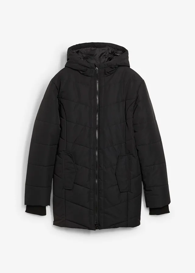 Winterparka met capuchon, waterafstotend • zwart • bonprix online shop