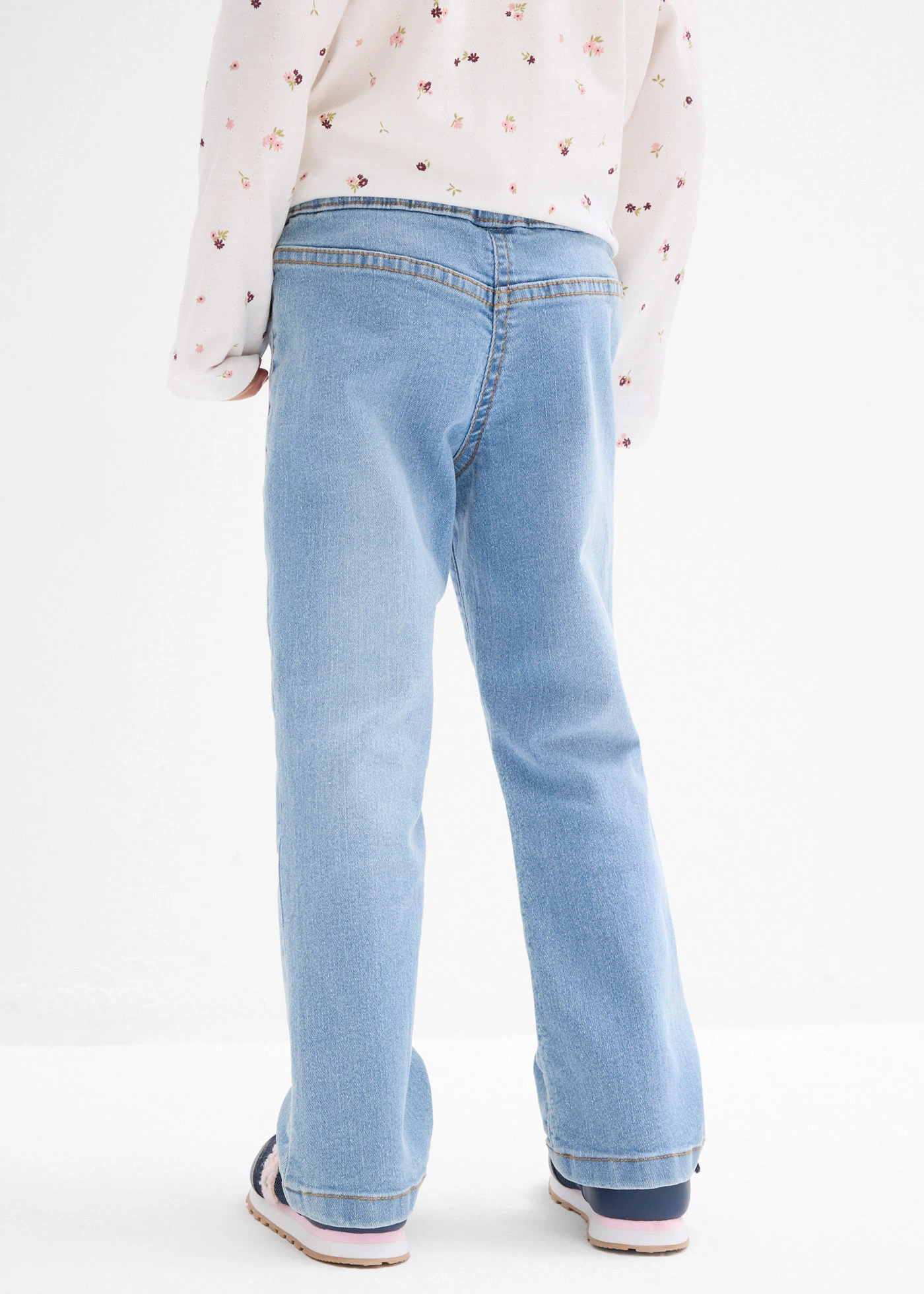 Džínsy bootcut, Mid Waist, s pohodlným pásom • ľadovo modrá denim • obchod bonprix