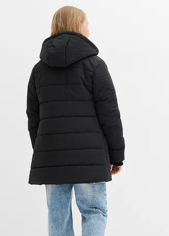 Winterparka met capuchon, waterafstotend • zwart • bonprix online shop