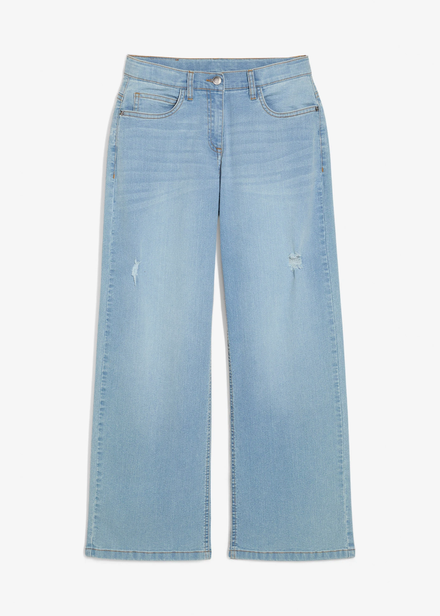 Džíny Wide Leg, Mid Waist • ledově modrý denim • bonprix obchod