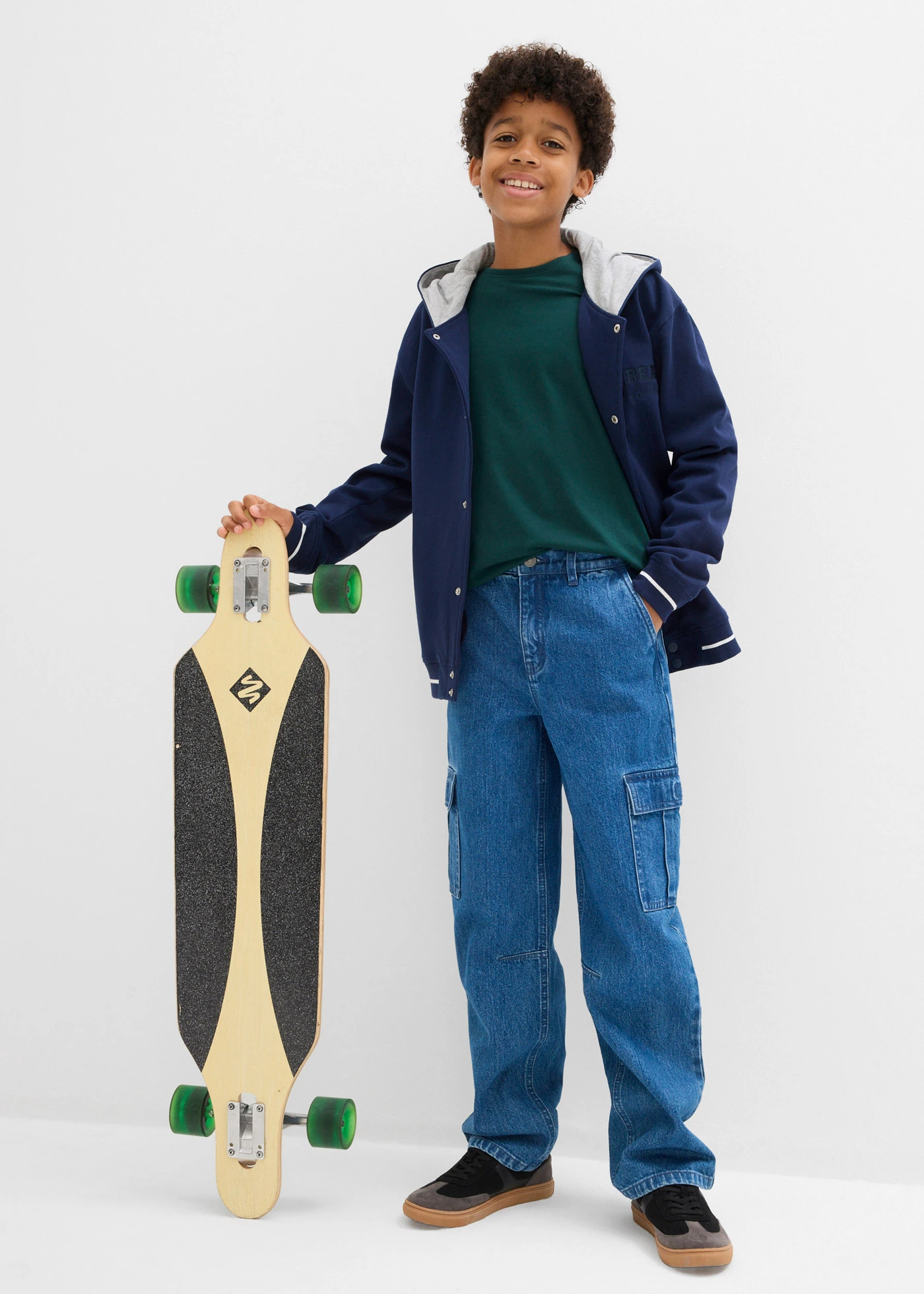 Tričko s dlouhým rukávem a organickou bavlnou (3 ks v balení) • bílá + antracitový melír + tmavě zelená • bonprix obchod