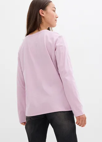 Triko s dlouhým rukávem a motivem Snoopyho, barva: šeříková s potiskem