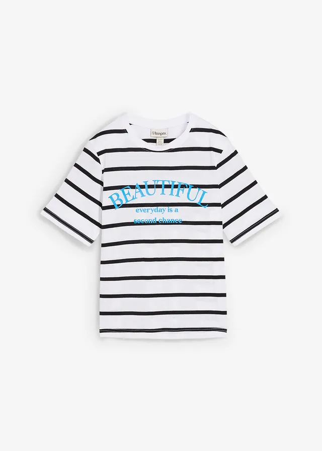 Tricou cu dungi din bumbac 100%